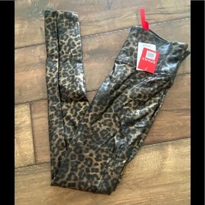 Leopard leather spanx